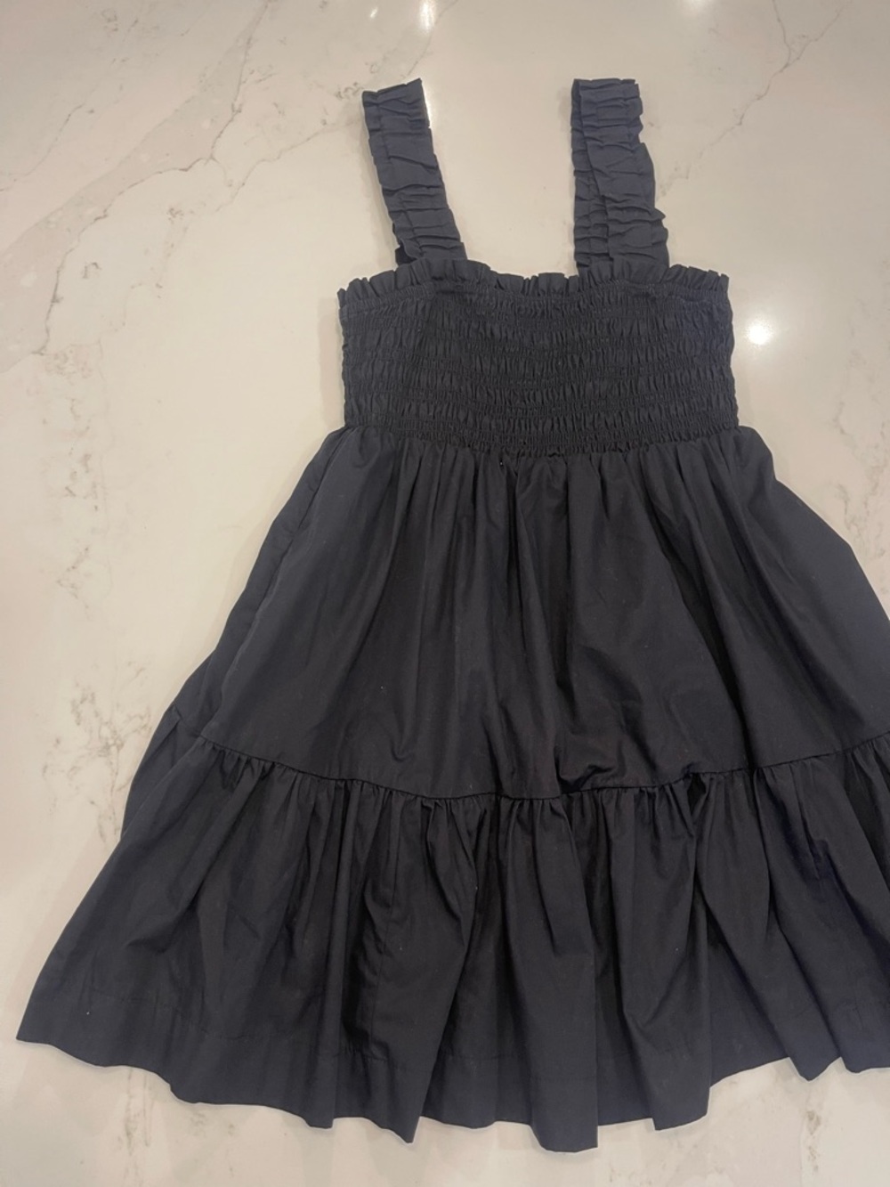 Abercrombie & Fitch Women’s Black Smocked Sundress - 2-Strap Tiered Dress